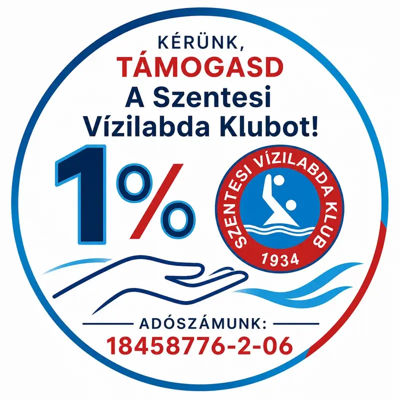 Kérünk, támogasd a Szentesi Vízilabda Klubot az adód 1%-ával — adószámunk: 18458776-2-06